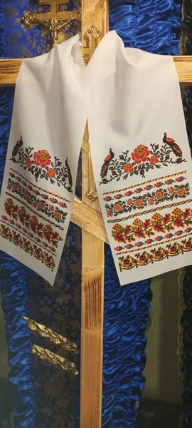 Рушник узор красн.