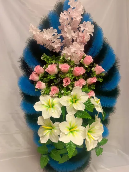 Корзина "Церковь", голубая №1